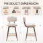 Tabourets de bar Nidovia 63,5 cm (25 po) de hauteur comptoir, pivotants à 360°, dossier bas, revêtement en similicuir, assise rembourrée, pieds en métal et repose-pieds.-2069176731-2069176734