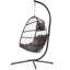 Balancelle gris foncé pour chaise de patio avec cadre suspendu en aluminium