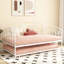 Lit de jour simple Fox avec lit gigogne simple, structure en métal durable et design élégant pour les espaces modernes