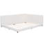 Grand lit tapissier beige avec charge - construction stable et magnifique tissu en lin élégant-65416127-65416121
