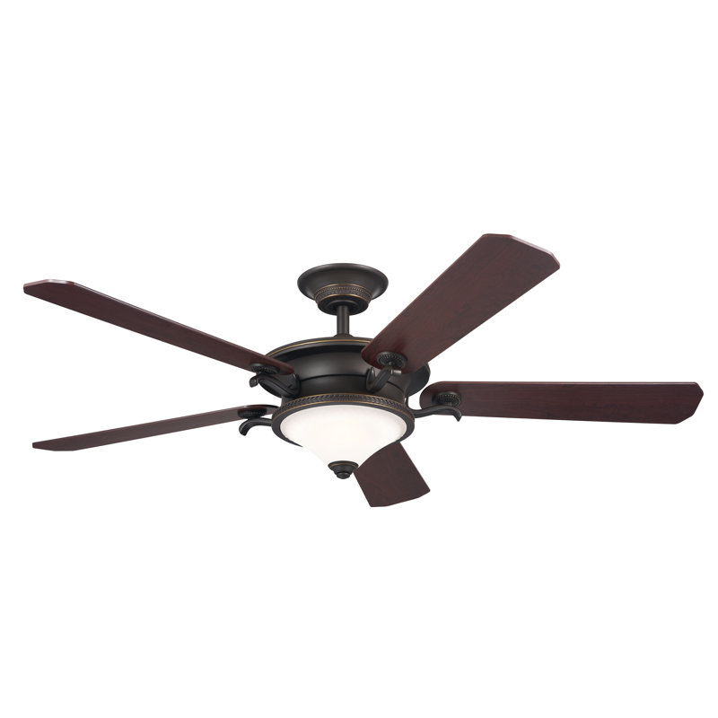 60'' Ceiling Fan with LED Lights, Olde Bronze/Gold