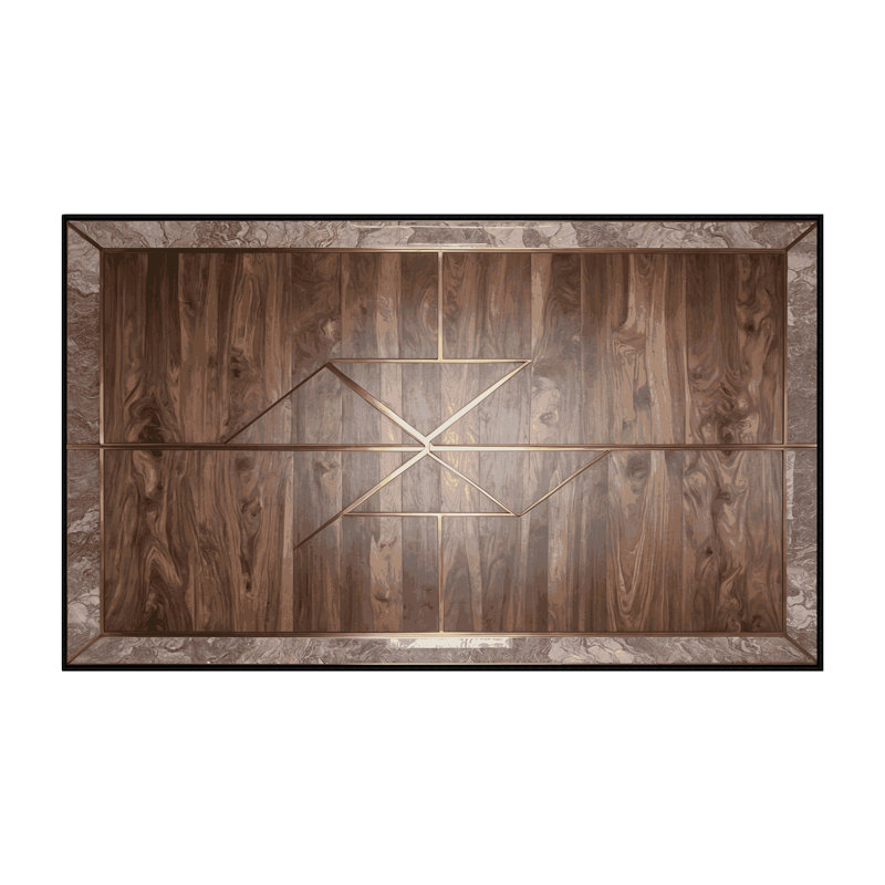 Machine Washable Brown Area Rug, Runner 2' x 5'