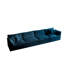 Confortable 4: chenille bleue, chenille de conception - revêtement respirant et dossier relaxant