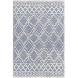 Geometric Flatweave Recycled P.E.T. Area Rug in Blue