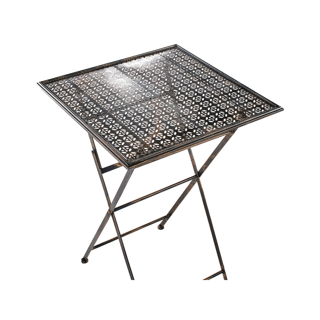 BORMIO Square Metal Folding Outdoor Bar Table , 60cm W 60cm D
