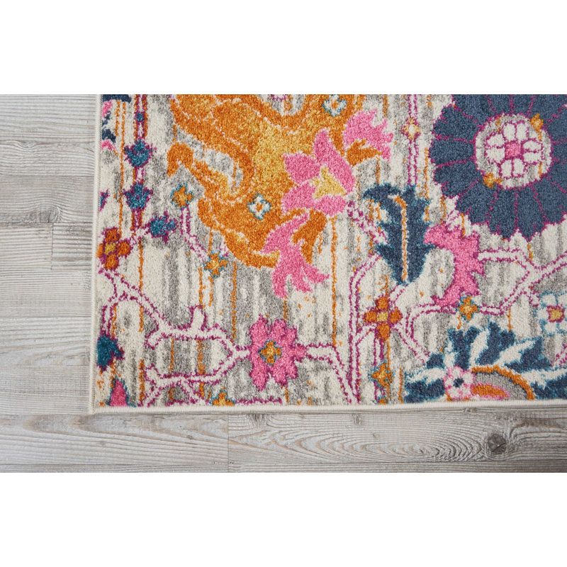 Floral Area Rug, Rectangle 160 x 221cm