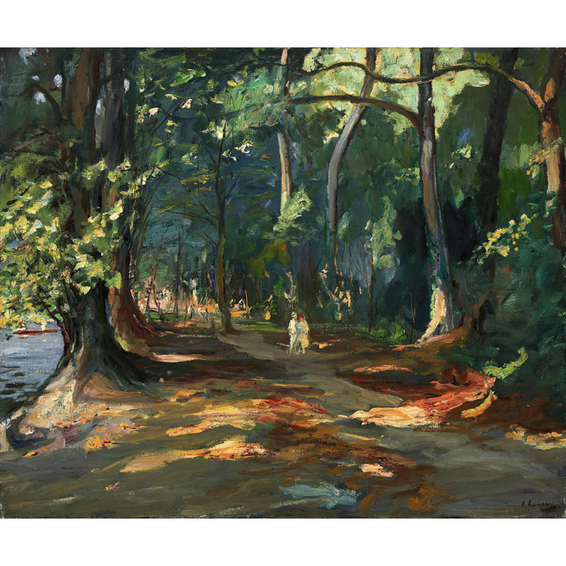 «The Path by the River, Maidenhead» par Sir John Lavery - Art mural sur toile tendue avec châssis, H 40 po x l 28 po