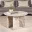 Table ronde en marbre Remy avec base emboîtable, menthe