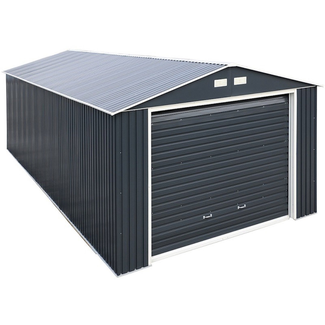 Salford 12 ft. W x 38 ft. D Metal Shiplap Steep Slope Garage