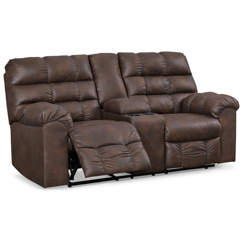 Causeuse inclinable avec console Gallegos