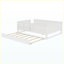 Lit double pleine grandeur avec tablettes intégrées, escalier, rails de sécurité et lit gigogne-129866898