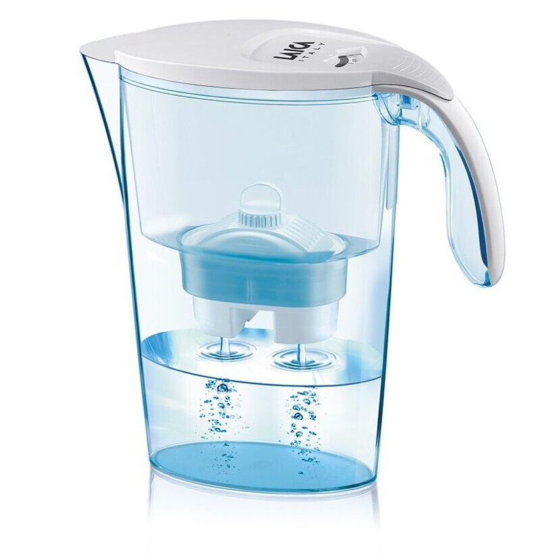 Clear Water Filter Jug & Cartridge 2.3L Capacity Plastic Compact Fridge, Transparent