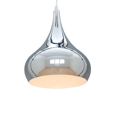 Debord 1-Light Silver Teardrop Kitchen Pendant