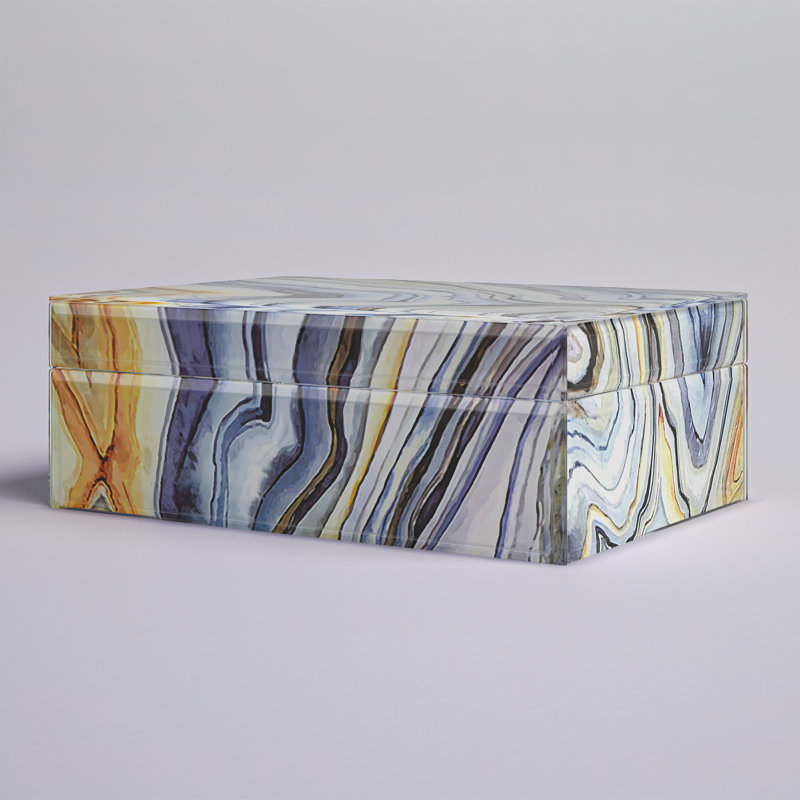 Lenu Solid Wood Memory Box, 3" H x 8" W x 5.75" D