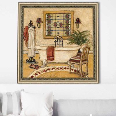 " Art Deco Bath II " by Charlene Olson Painting Print