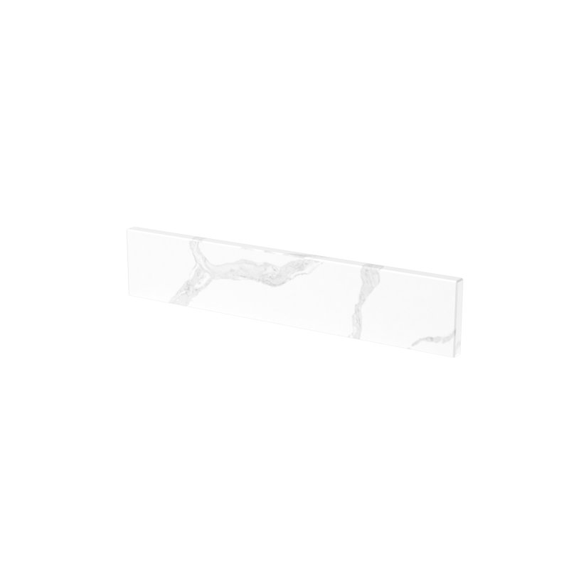 21.14" x 4" Bathroom Sidesplash, Calacatta White