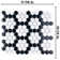 Metro 1" Hex Matte White with Black Honeycomb 10-1/4" x 11-7/8" Porcelain Mosaic Floor and Wall Tile