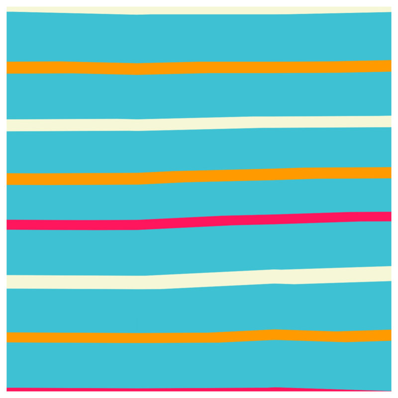 Rideaux de fenêtre à rayures turquoises, roses et roses - 1 panneau, 50" x 92" - 1 Panel, Sheer