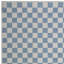 Tapis 7 pi x 10 pi bleu et blanc cassé à carreaux