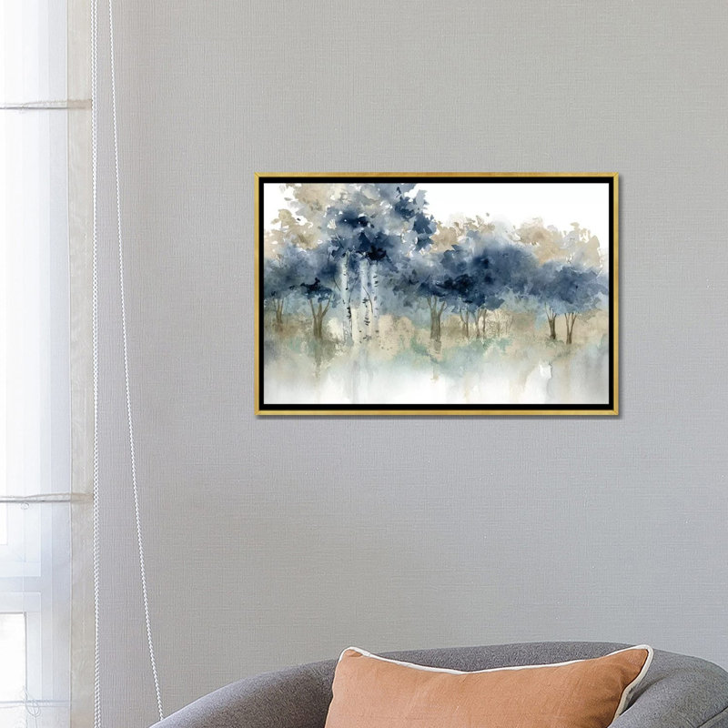 « Water » par Carol Robinson - impression sur toile tendue, H 32 po x l 48 po, Framed Print, Doré