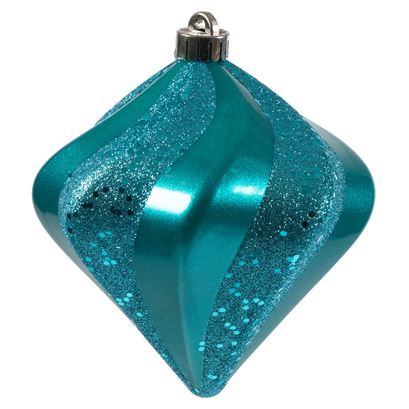 Ornement de Noël Swirl Diamond, Turquoise