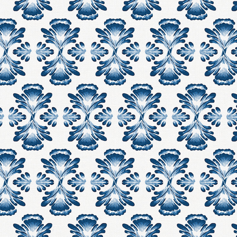 Sadia Slipcover Chair, Jr Bamana Lapis Geometric Linen