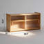 Armoire murale en bambou avec portes en verre - Petit buffet de rangement pour garde-manger pour la cuisine, le salon ou la salle à manger-600343729