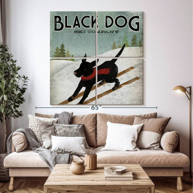 Brampt Black Dog Ski, 50" H x 50" W