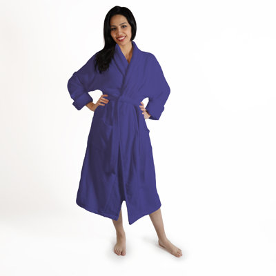 Peignoir mi-mollet 100% coton éponge avec poches