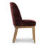 Fauteuils d'appoint rembourrés en chenille, dossier haut, pieds en bois massif-1145051001