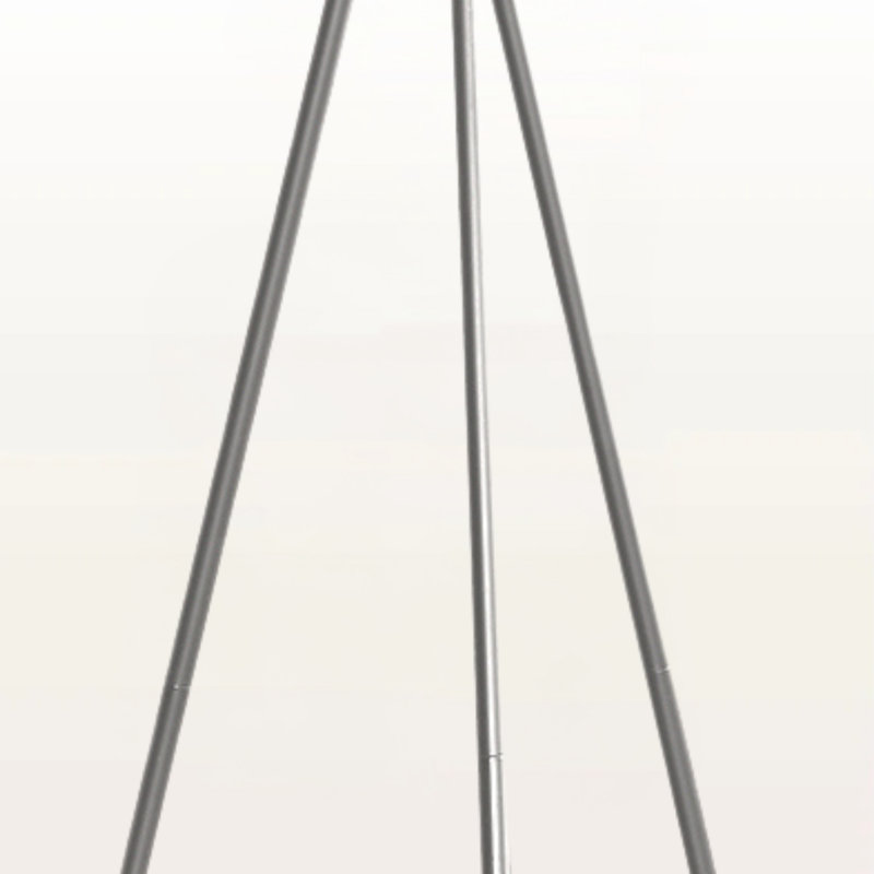 Brava 62"H Floor Lamp, Nickel Metal & Grey Shade