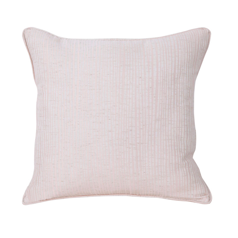 Hopelynn Striped Square Cushion, Blush Pink