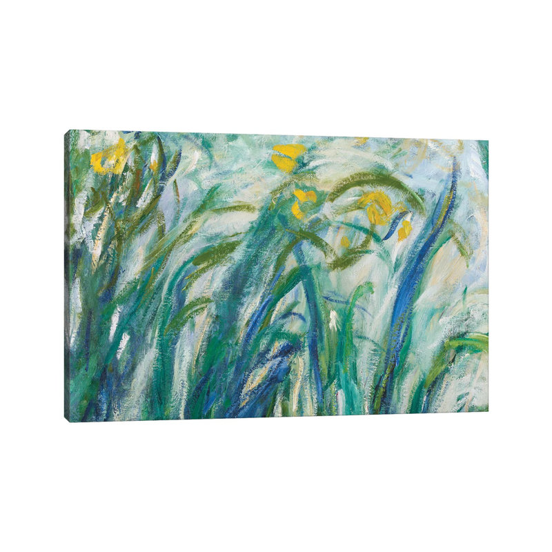 Yellow And Purple Irises, 1924-25 by Claude Monet - Wrapped Canvas Painting, 66.04cm H x 101.6cm W x 1.91cm D