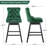  Velvet Upholstered 360° Swivel 30.7'' Height Bar Stool with Back, Nailhead Trim and Sturdy Solid Wood Legs, Comfortable Chair for Kitchen, Dining, Restaurant (Set of 2)-366814797
