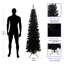Arbre de Noël artificiel mince 7,5 pi avec base en métal pliable-583667732