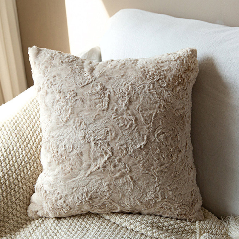 (Couvertures avec insertions) Ensemble de 2 coussins décoratifs à motif géométrique surélevé