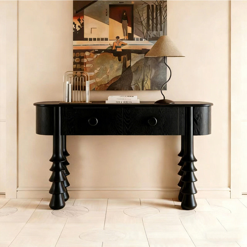 Console en bois de style médiéval, Noir