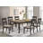 Rectangular 79-inch Dining Table Brown Brushed