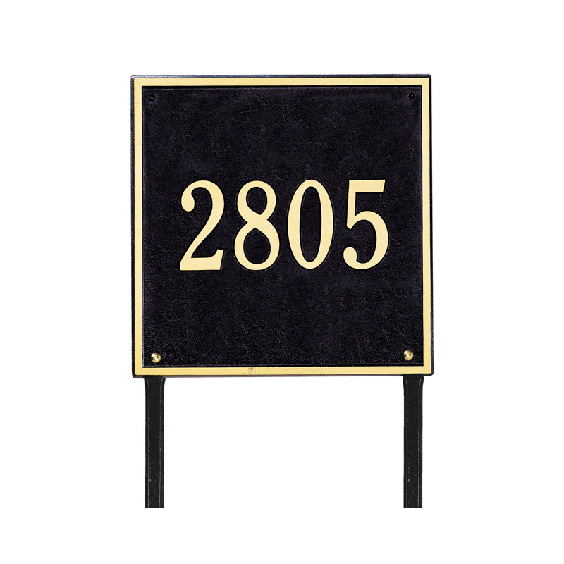 Plaque d'adresse sur 1 ligne, Cuivre antique, Oui