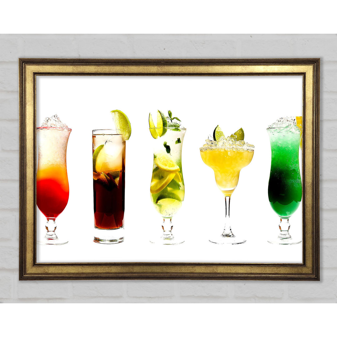 Cocktails für die Damen - Einzelne Bilderrahmen Kunstdrucke