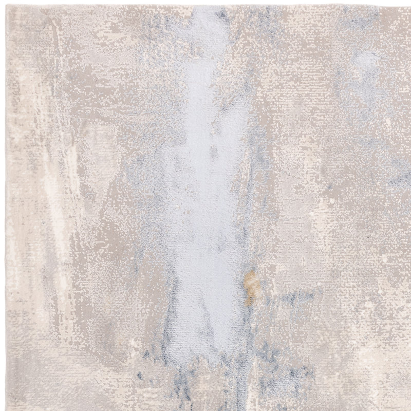 Caydren Blue/Grey/Ivory Area Rug, Rectangle 80 x 150cm
