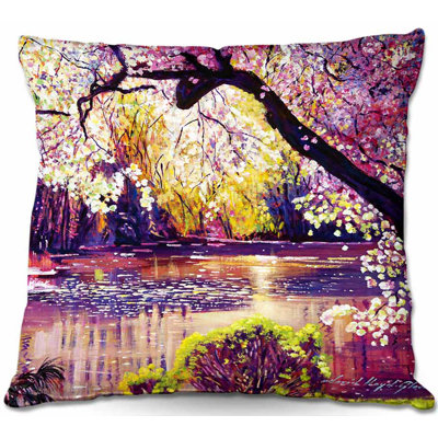Floral Reversible Throw Pillow