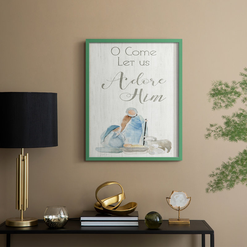 Adore lui, reproduction encadrée - bois massif, Vert, H 11 po x l 9 po