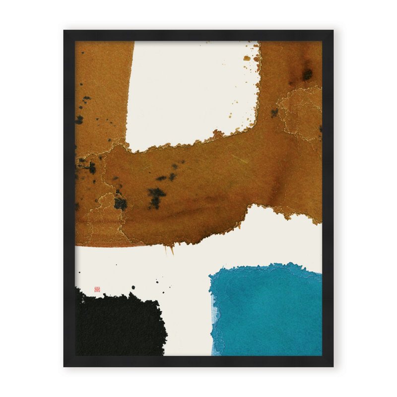 Abstract Off Track, Black, 48" H x 36" W x 1.125" D, Framed Print