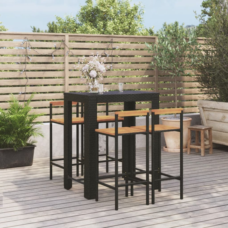 Saranap 40cm Bar Set, Black