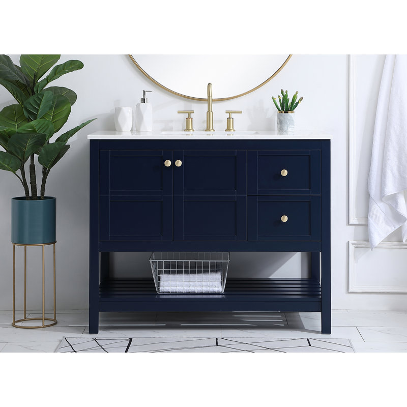 Ensemble de meuble-lavabo simple 42 po Krish, Bleu