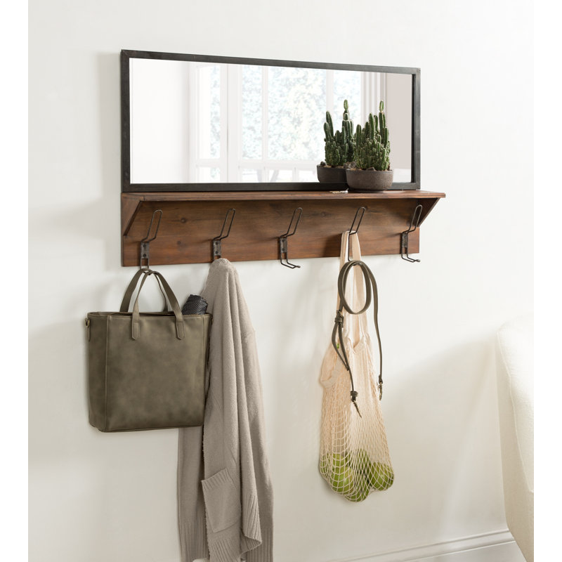 Ilona Flat Mirror, Brown, 21.75" x 36"