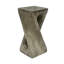 Table d'appoint d'extérieur, table de bout en forme de torsion, table d'appoint décorative, table de tabouret de jardin pour le balcon de la plage, côté piscine, béton léger, texture semblable au bois-1023890271