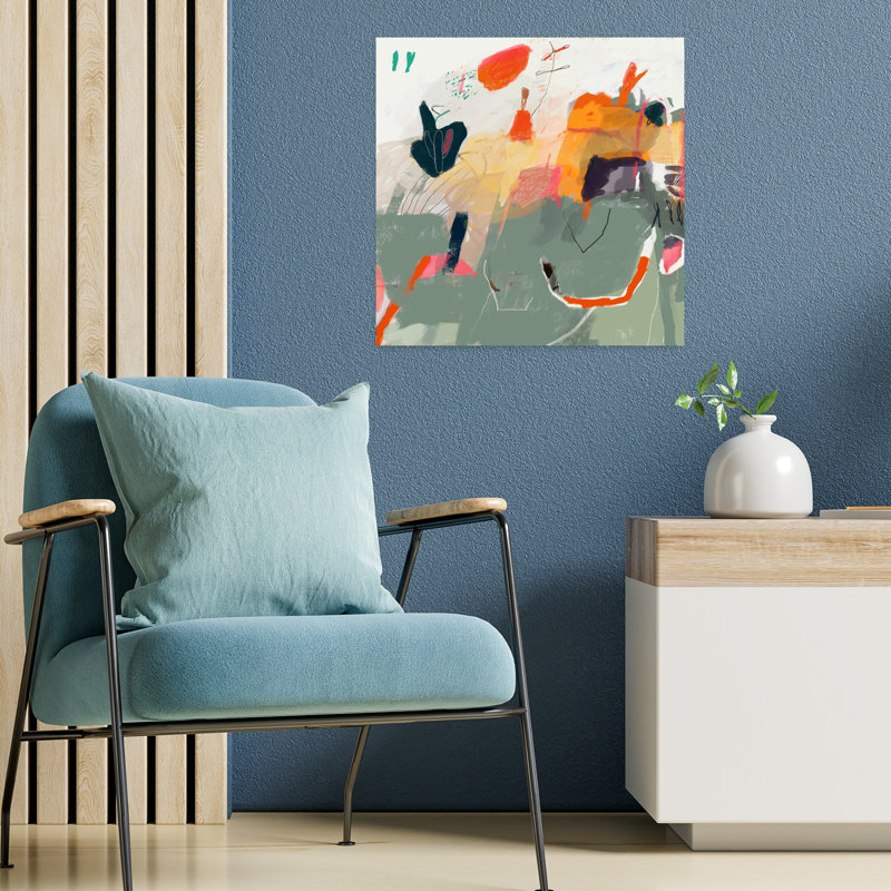 Art abstrait du début du printemps, H 18 po x l 18 po