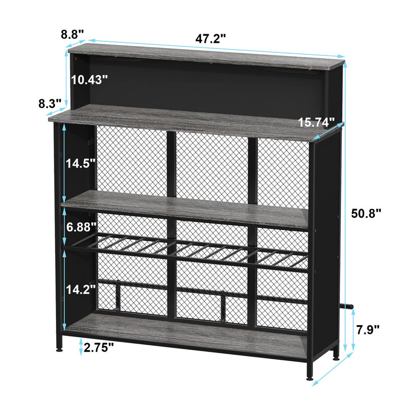 Mini bar Home Bar, Gris / Noir